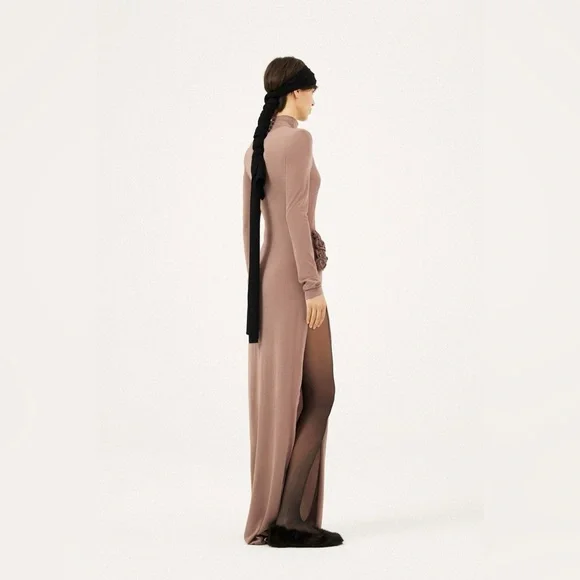 Magda Butrym high neck Dress in mauve - Picture 4 of 4